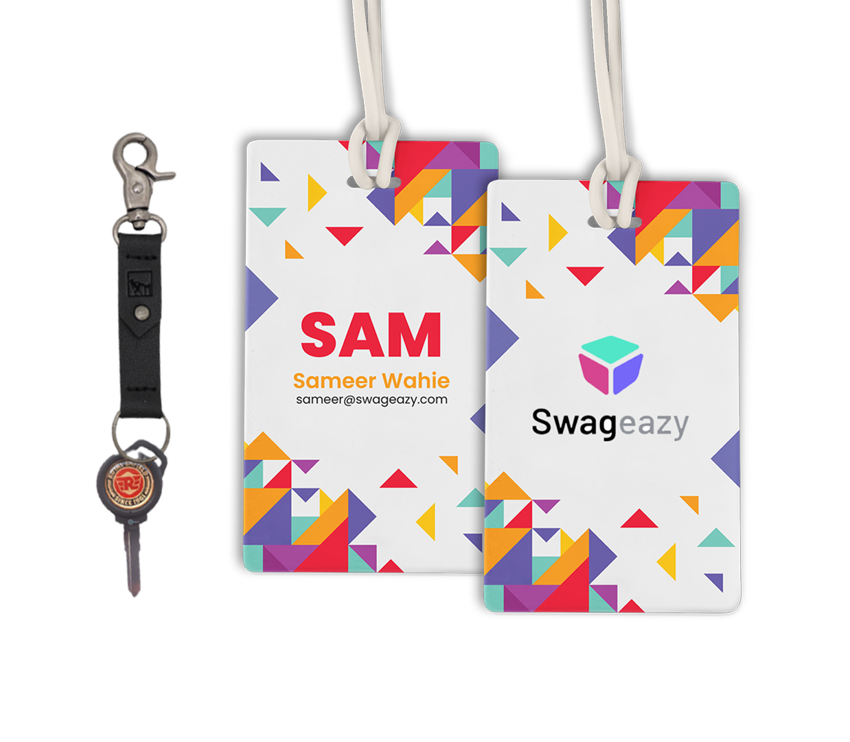 Customized keychains or bag tags